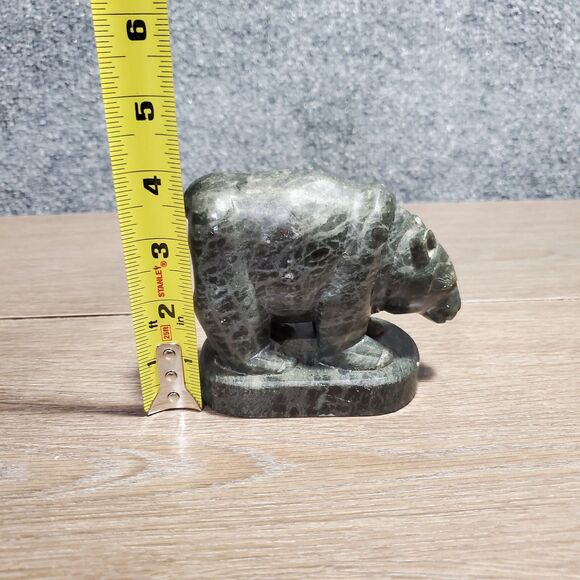Vintage Grizzly Bear Stone Marble Figure Home Decor Native Forrest Cabin 90s - Picture 13 of 14